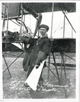 Edward Korn with Farman Biplane circa 1911