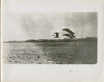 Farman Biplane Flying Over a Field, circa 1911