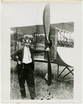 Edward Korn With Benoist Type XII Airplane, circa 1912