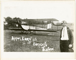 Edward Korn and a Benoist Type XII Airplane, circa 1912