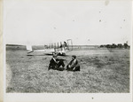 Edward and Milton Korn Sitting Near a Benoist Type XII Airplane, circa 1912