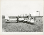 Edward and Milton Korn with Benoist Type XII Airplane, circa 1912