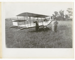 Edward and Milton Korn Standing Beside a Benoist Type XII Airplane, circa 1912
