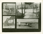 Collage Photograph of Edward A. Korn and His Benoist Airplane