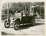 Edward Korn with Unidentified Men in an Early Automobile in Robinson, Illinois, circa 1912