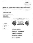 African and African American Studies Newsletter, Fall Quarter 2006 by African and African American Studies