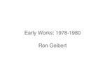 Early Works: 1978-1980 by Ronald R. Geibert