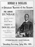 Paul Laurence Dunbar and Joseph H. Douglass recital broadside