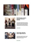 Friends of the Libraries Newsletter, Fall 2021