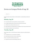 The Guardian the Week of August 29, 2022 by Wright State Student Body