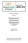 University Symphony Orchestra - 2019-10-29 by In-Hong Cha and Wright State University Symphony Orchestra