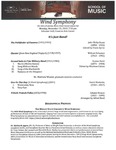 Wind Symphony - 2019-11-25 by Shelley M. Jagow and Wright State University Wind Symphony