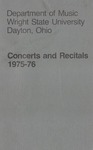School of Music Recital Programs from 1975-1976