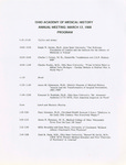 Ohio Academy of Medical History Annual Meeting Program, March 12, 1988