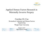 Applied Human Factors Research in Minimally Invasive Surgery by Caroline G. L. Cao