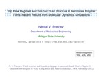 Slip Flow Regimes and Induced Fluid Structure in Nanoscale Polymer Films: Recent Results from Molecular Dynamics Simulations by Nikolai V. Priezjev