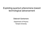 Exploiting Quantum Phenomena Toward Technological Advancement