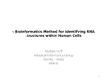 A Bioinformatics Method for Identifying RNA Structures within Human Cells by Stephen Donald Huff