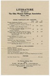Literature for Sale by The Ohio Woman Suffrage Association