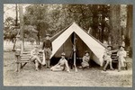 Photo of guard tent at annual Miami Military Institute encampment, 1902