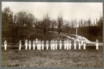 Photo of Miami Military Institute cadets in dress uniform during military drills, 1903