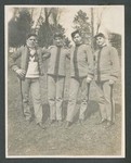 Photograph of four unidentified Miami Military Institute cadets in uniform, 1904