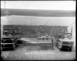 Fuselage of the De Havilland DH-4 showing the interior with various components visible at the Dayton-Wright Airplane Company by The Dayton-Wright Airplane Company