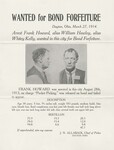 Wanted Poster for Frank Howard, Bond Forfeiture, March 27, 1914 by Wright State University