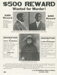 Reward Poster for Aaron Washington, Murder, July 9, 1917 by Wright State University