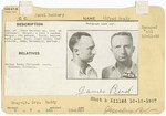 Mugshot Card for Alfred Brady, 1937 by Wright State University