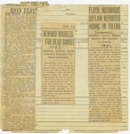 Wanted Poster for Charles "Pretty Boy" Floyd, May 15, 1931 — Reverse by Wright State University