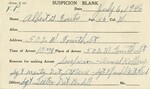 Suspicion Blank for Alfred George Fouts, July 6, 1946 by Wright State University