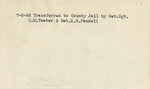 Suspicion Blank for Alfred George Fouts, July 6, 1946 — Reverse by Wright State University