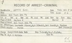 Record of Arrest for Alfred George Fouts, July 6, 1946 by Wright State University