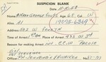 Record of Arrest for Alfred George Fouts, February 8, 1936 by Wright State University