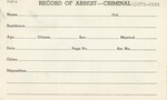 Record of Arrest for Alfred George Fouts, January 20, 1946 by Wright State University