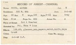 Record of Arrest for Alfred George Fouts, May 9, 1946 by Wright State University