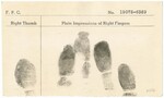 Record of Arrest for Alfred George Fouts, May 9, 1946 — Reverse by Wright State University