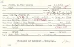 Record of Arrest for Alfred George Fouts, July 17, 1963 by Wright State University