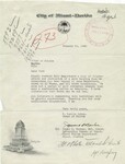 City of Miami Letter to Dayton Chief of Police Regarding Alfred George Fouts, January 12, 1940 by Wright State University