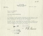 Bowie and Bowie Letter to Dayton Chief of Police Regarding Earl Fouts Extradition, March 30, 1939 by Wright State University