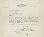 Bowie and Bowie Letter to Dayton Chief of Police Regarding Earl Fouts Extradition, April 25, 1939 by Wright State University
