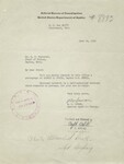 FBI Letter to Dayton Chief of Police Requesting Photograph of Alfred George Fouts, June 18, 1940 by Wright State University