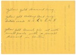 Evidence Card for Jewelry Items, circa 1946 by Wright State University