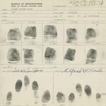 Bureau of Identification Fingerprint Card for Alfred George Fouts, December 16, 1943 by Wright State University