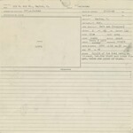 Bureau of Identification Fingerprint Card for Alfred George Fouts, December 16, 1943 — Reverse by Wright State University