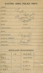 Dayton Police Department Identification Card for Alfred Fouts, circa 1908 by Wright State University