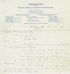 National Bureau of Criminal Identification Letter Regarding John E. Gourmey, October 16, 1904 by Wright State University