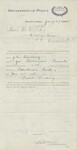 Dayton Department of Police Criminal Record Request for John Gourmey, January 27, 1905 by Wright State University