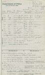 Dayton Department of Police Bertillon and Criminal Record Card for John E. Gourmey, October 1904 by Wright State University